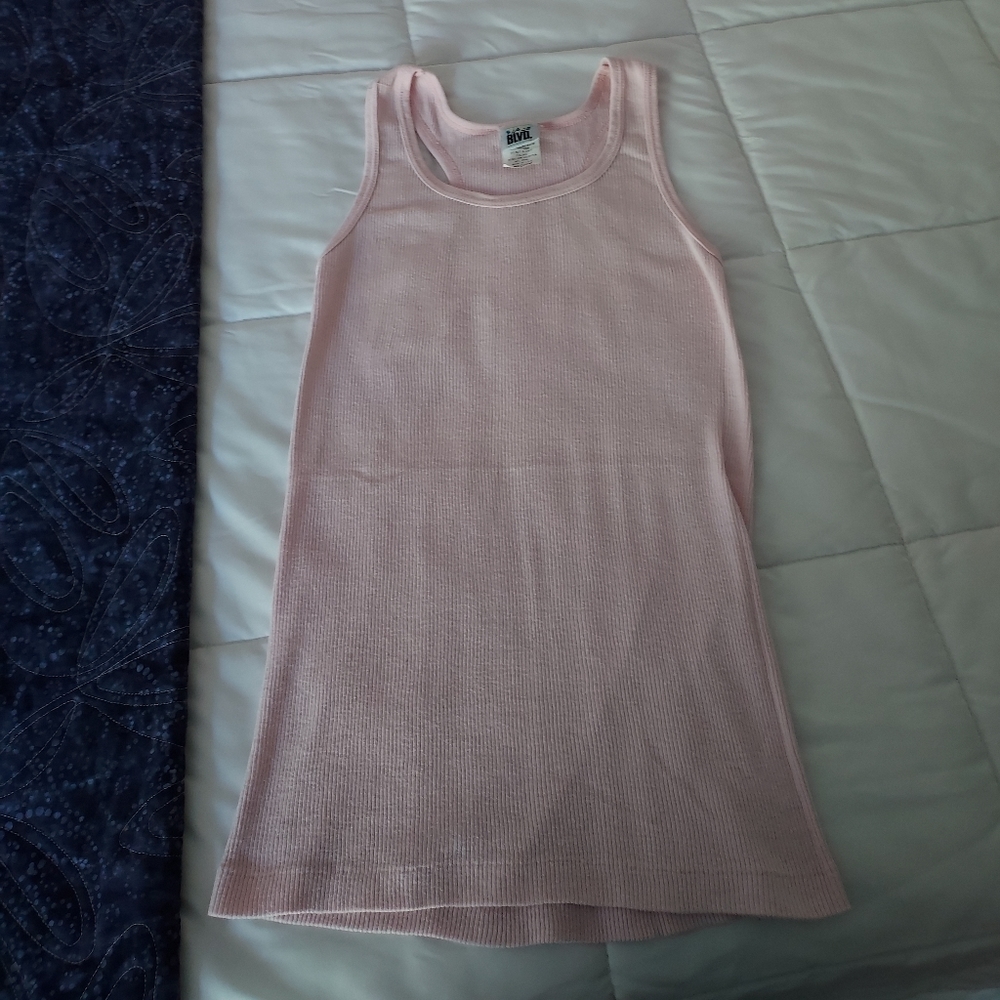 EUC Beach Blvd pink ribbed tank, M